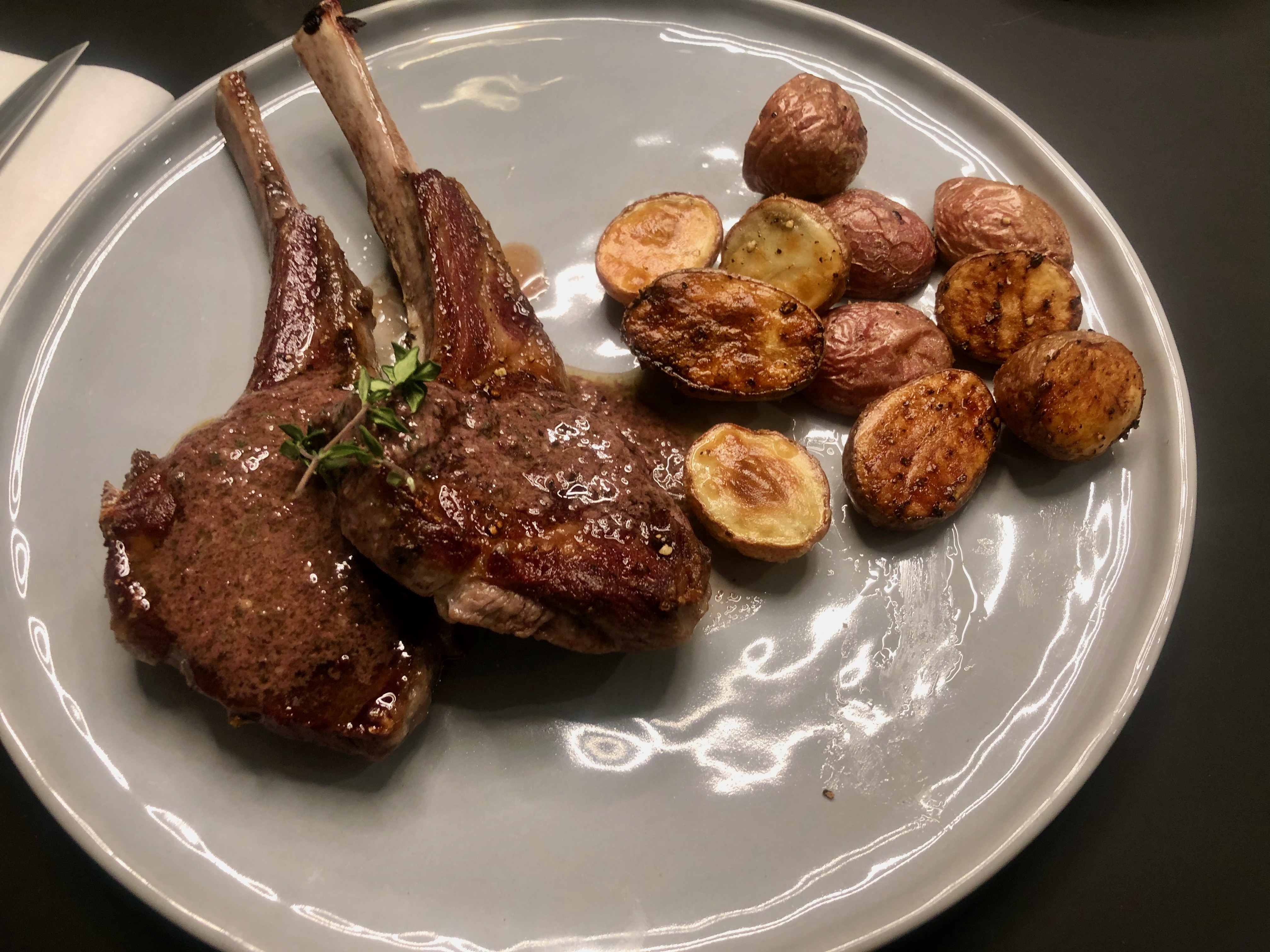lamb chops with olive anchovy sauce