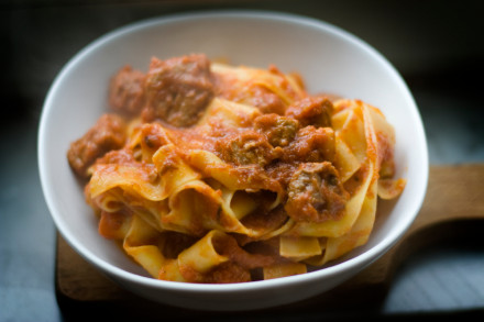 The Perfect Fall Weekend Meal – Slow Roasted Pork and Veal Ragu with Pappardelle Noodles