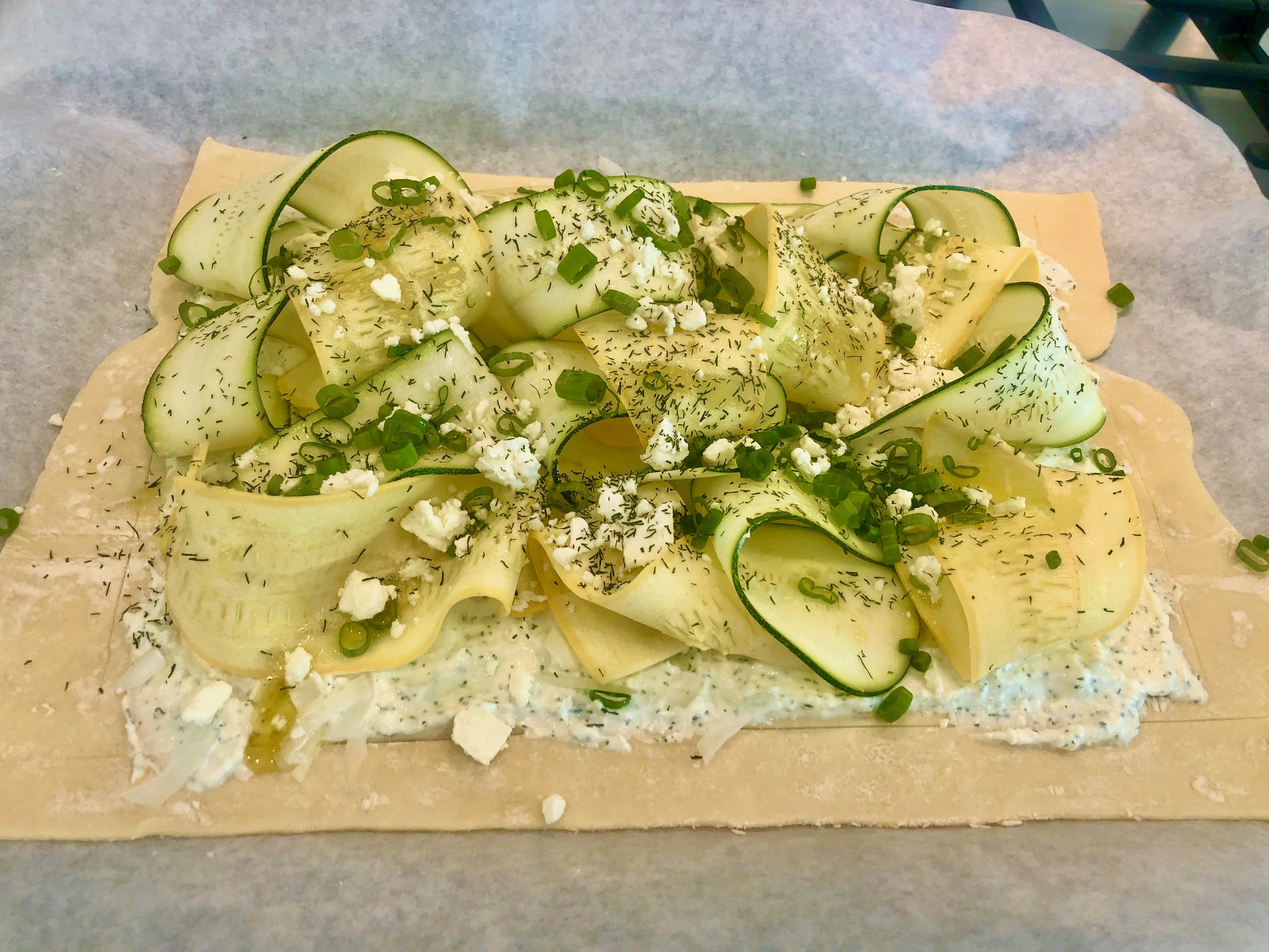 summer squash tart