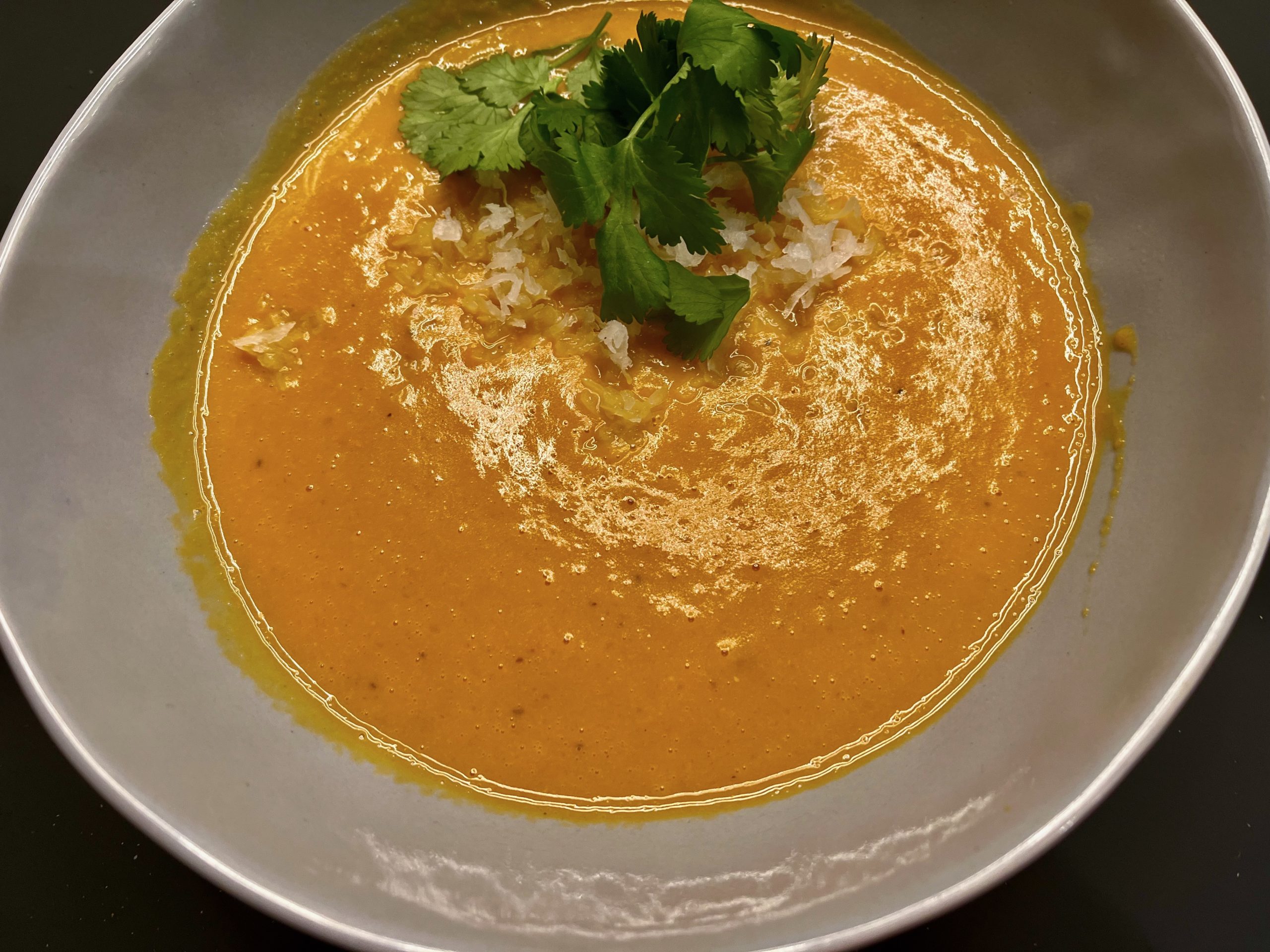 sweet potato coconut curry soup